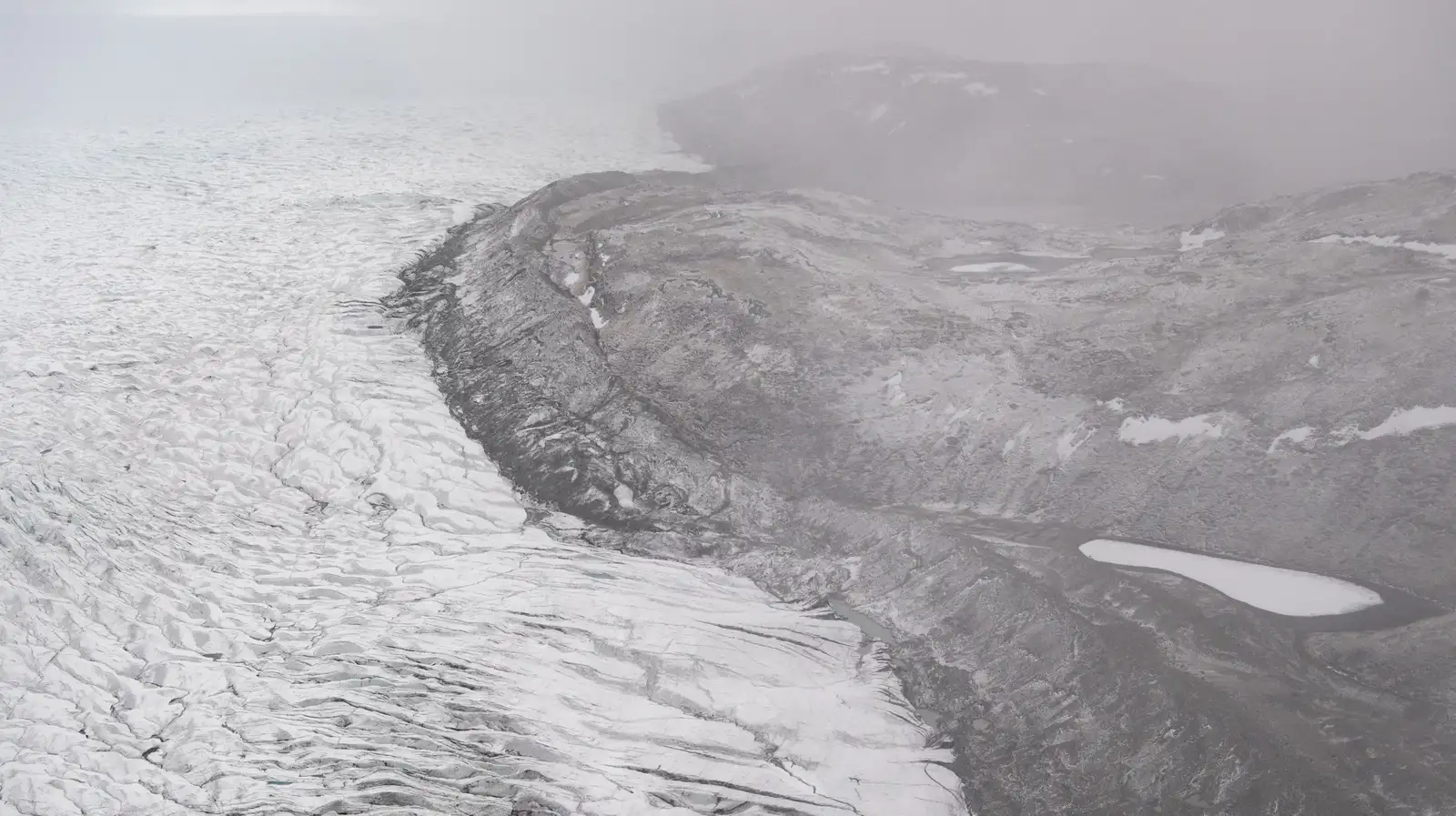 Ice receding in Greenland