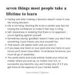 Seven Lessons