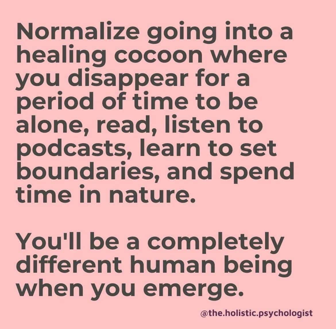 Healing by Cocooning